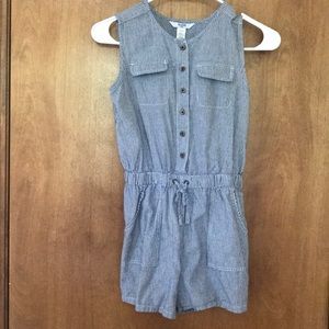 Girls striped guess romper